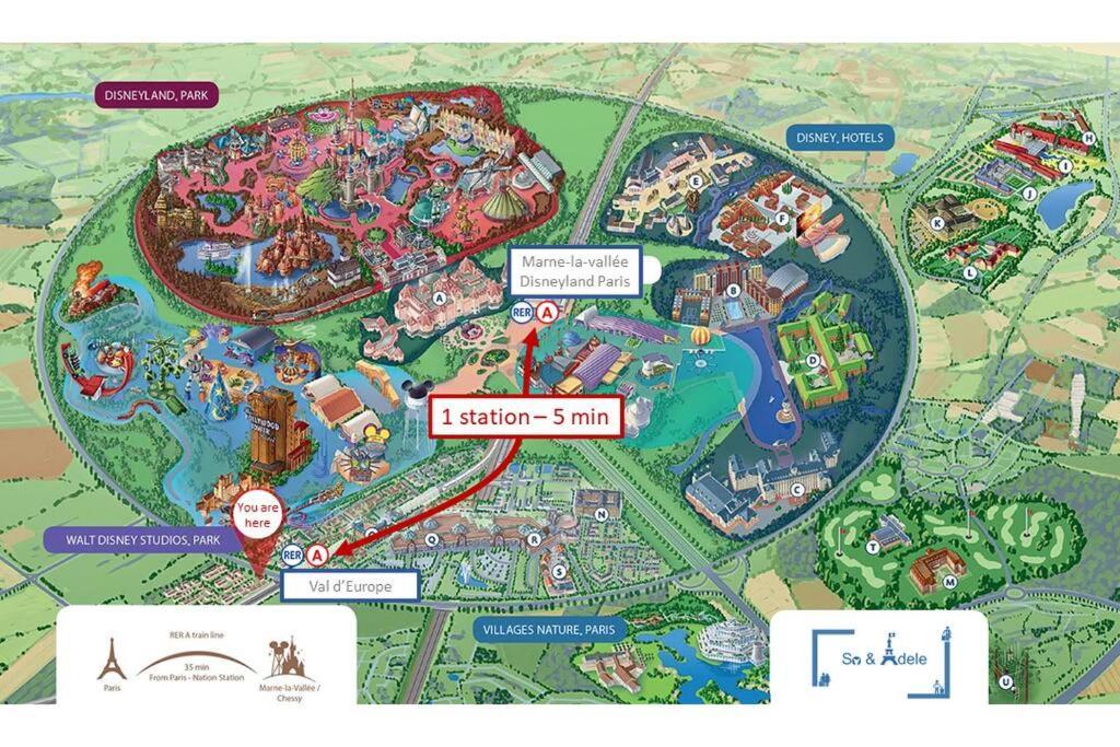 מונטבראן Studio Emotion 4P - Train Station 200M - Disneyland Paris 5 Min מראה חיצוני תמונה